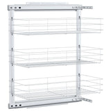 Vidaxl Wire Basket Kitchen 3-Wayer 47x25x56 cm srebrny kolor