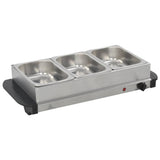 Vidaxl Buffet Warmer 200 W 3x1.5 L Acero inoxidable