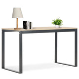Vidaxl computerbureau 120x60x70 cm zwart en eikenkleurig