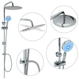 Vidaxl Shower Head Set Double avec douche à main en acier inoxydable