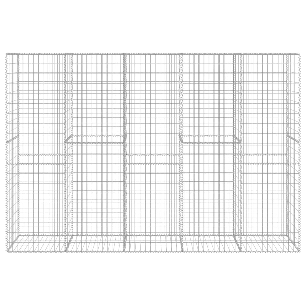 Vidaxl Schanskorf vegg med lokk 300x50x200 cm galvanisert stål