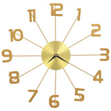 Vidaxl Wanduhr 50 cm Metall Gold gefärbt