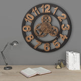 Vidaxl Wall Clock 58 cm kovové zlaté a černé