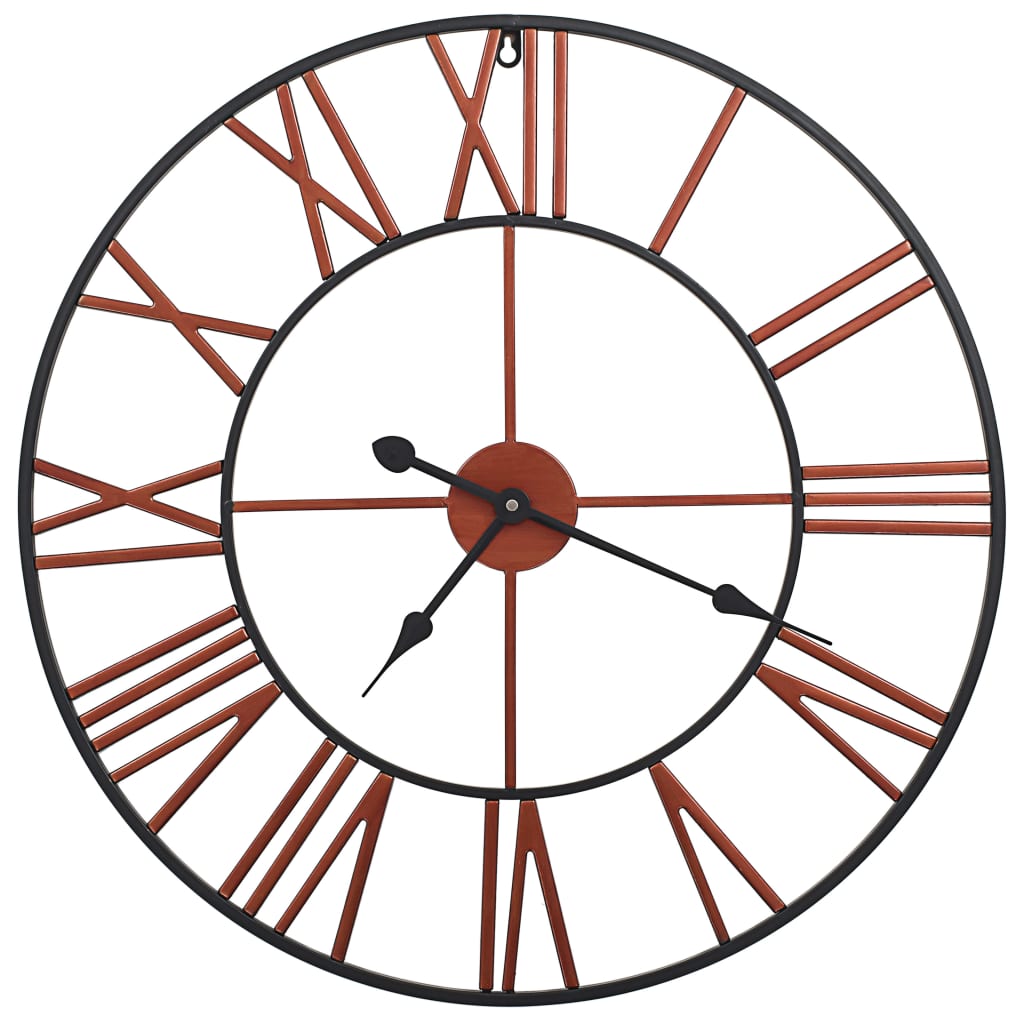 Horloge murale vidaxl 58 cm rouge métallique