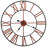 Vidaxl Wall Clock 58 cm kovové červené