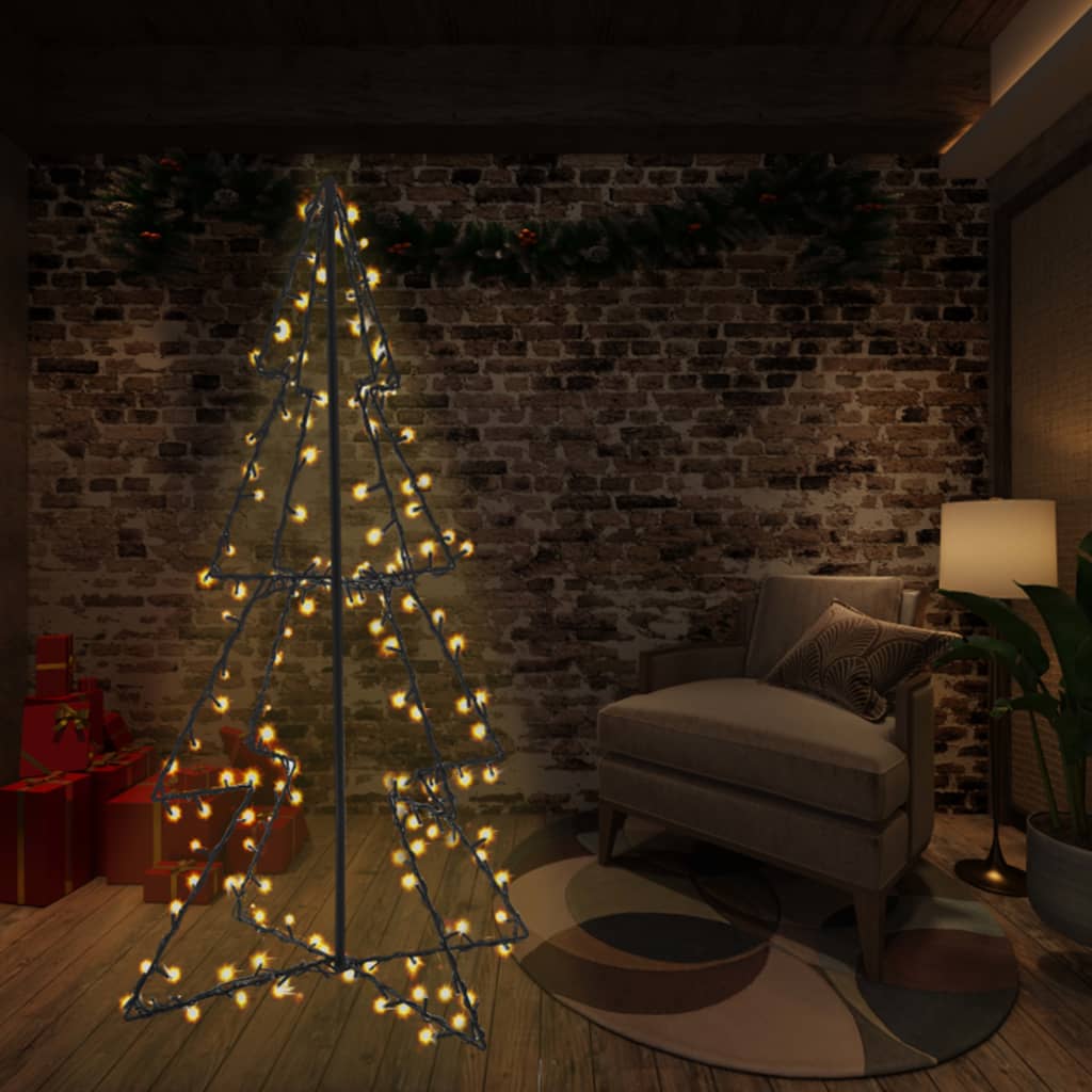 Vidaxl Kegelkerstboom 240 LED all'interno e all'esterno di 115x150 cm