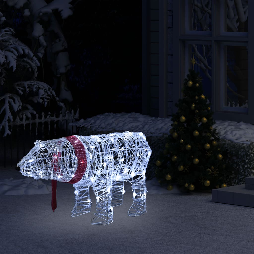 Vidaxl Christmas Lighting Bear 45 LEDS 71X20X38 CM acrylique