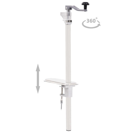 Vidaxl Blik Opener 70 cm Aluminium und Edelstahl Silber gefärbt