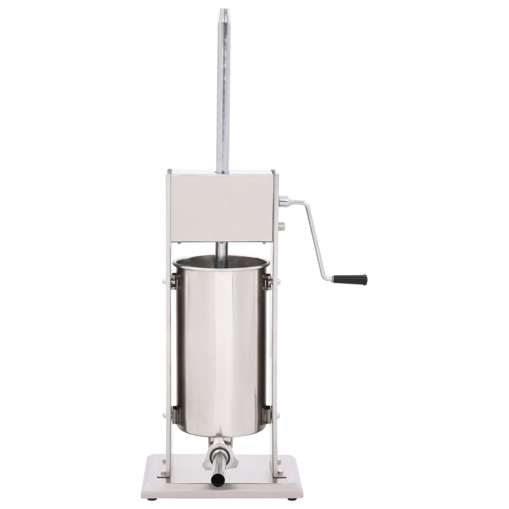 Manuál Vidaxl Sausage Filler Manual 15 l Silver Silver z nerezové oceli