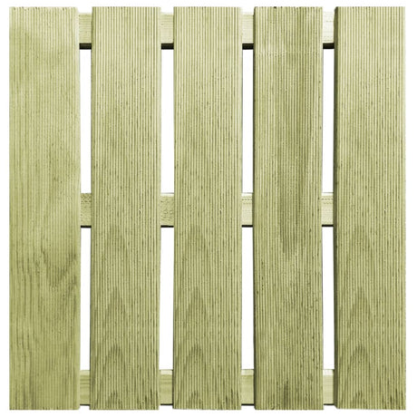 Vidaxl 30 baldosas de terraza de 50x50 cm de madera verde