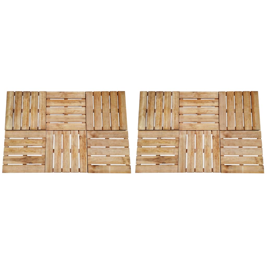 Vidaxl 12 St Terrace Tiles 50x50 cm de madera marrón