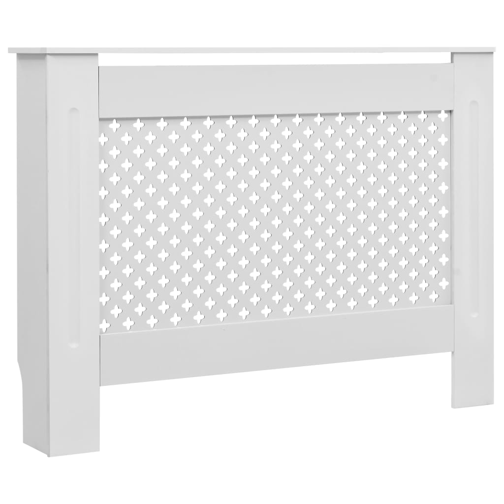 Construction de radiatorom vidaxl 112x19x81,5 cm mdf blanc