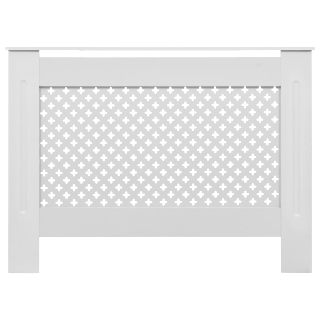 Construction de radiatorom vidaxl 112x19x81,5 cm mdf blanc