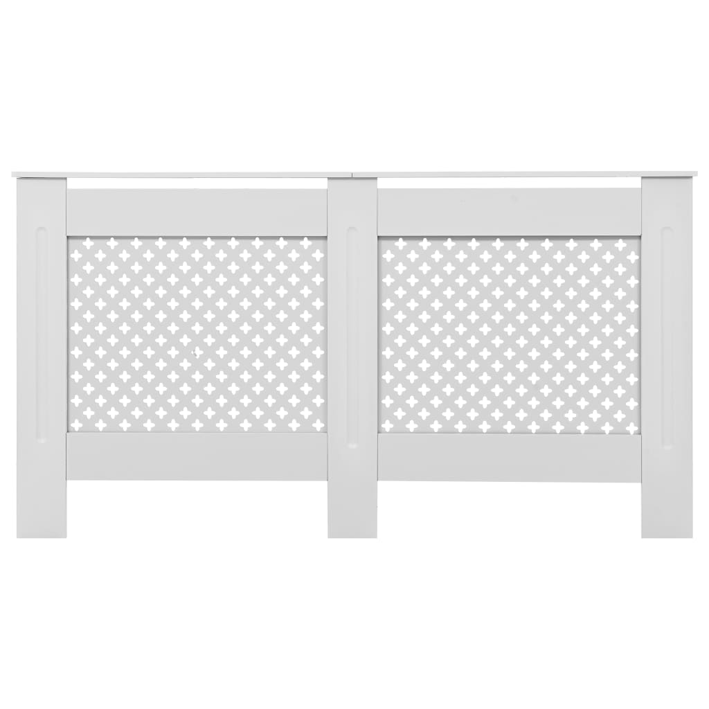 Construction de radiotorom vidaxl 152x19x81,5 cm mdf blanc