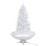 Vidaxl Weihnachtsbaum schneit mit Regenschirme 190 cm Weiß