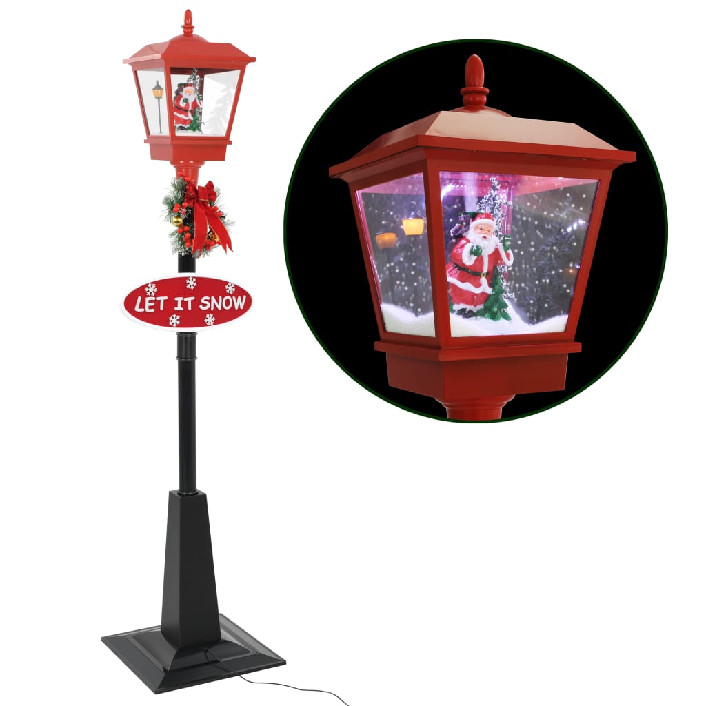 Vidaxl Straat lamp with Santa Led 180 cm