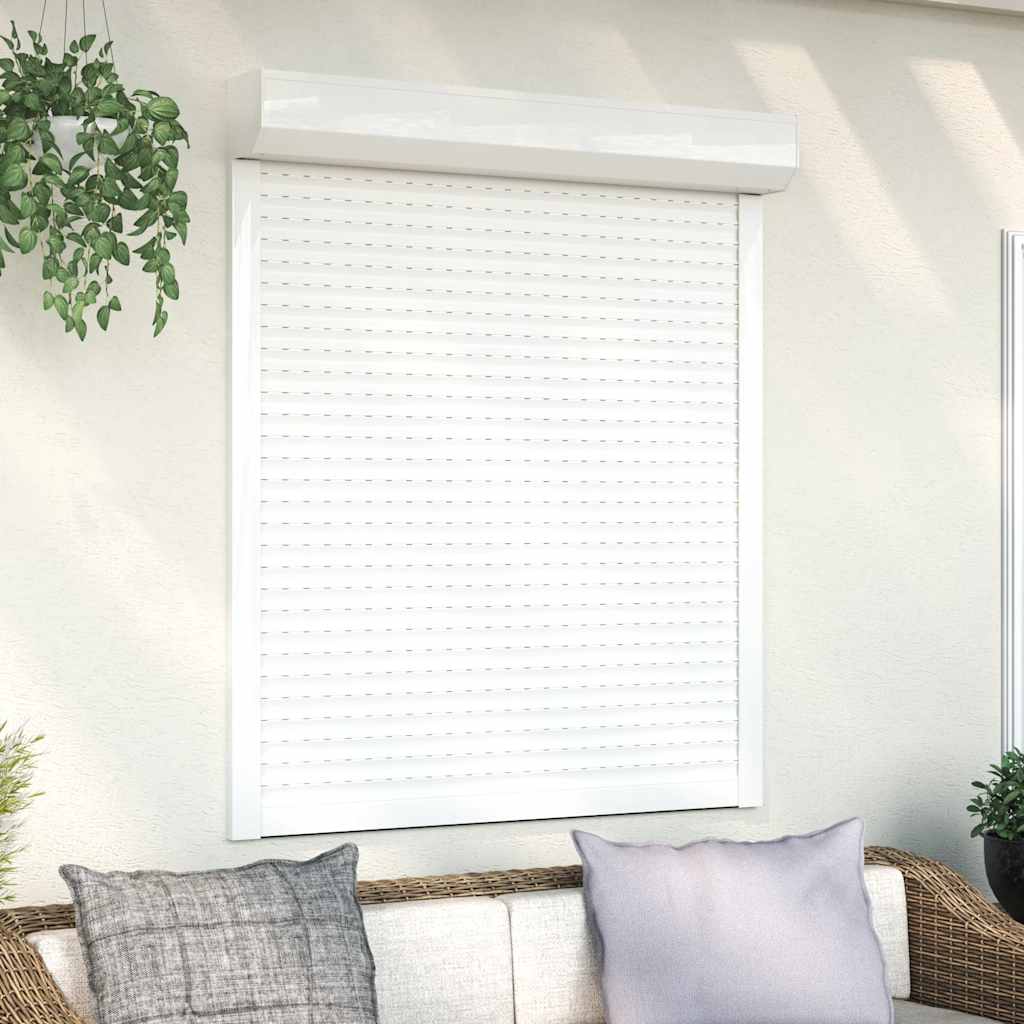 Vidaxl Roller Shutter 110x130 cm Aluminium White