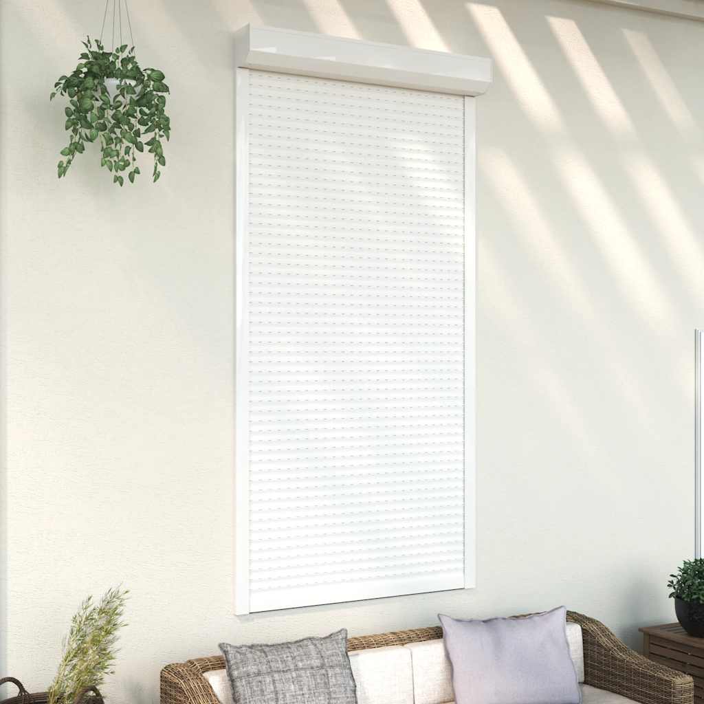 Shutter rullo Vidaxl 110x220 cm in alluminio bianco