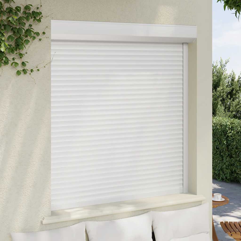 Vidaxl Roller Shutter 130x140 cm Aluminium Weiß