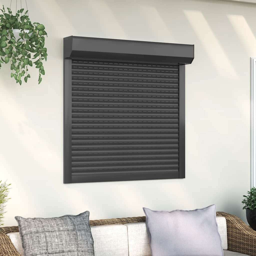 Vidaxl Roller Shutter 100x100 cm Aluminium Antracit Farvet