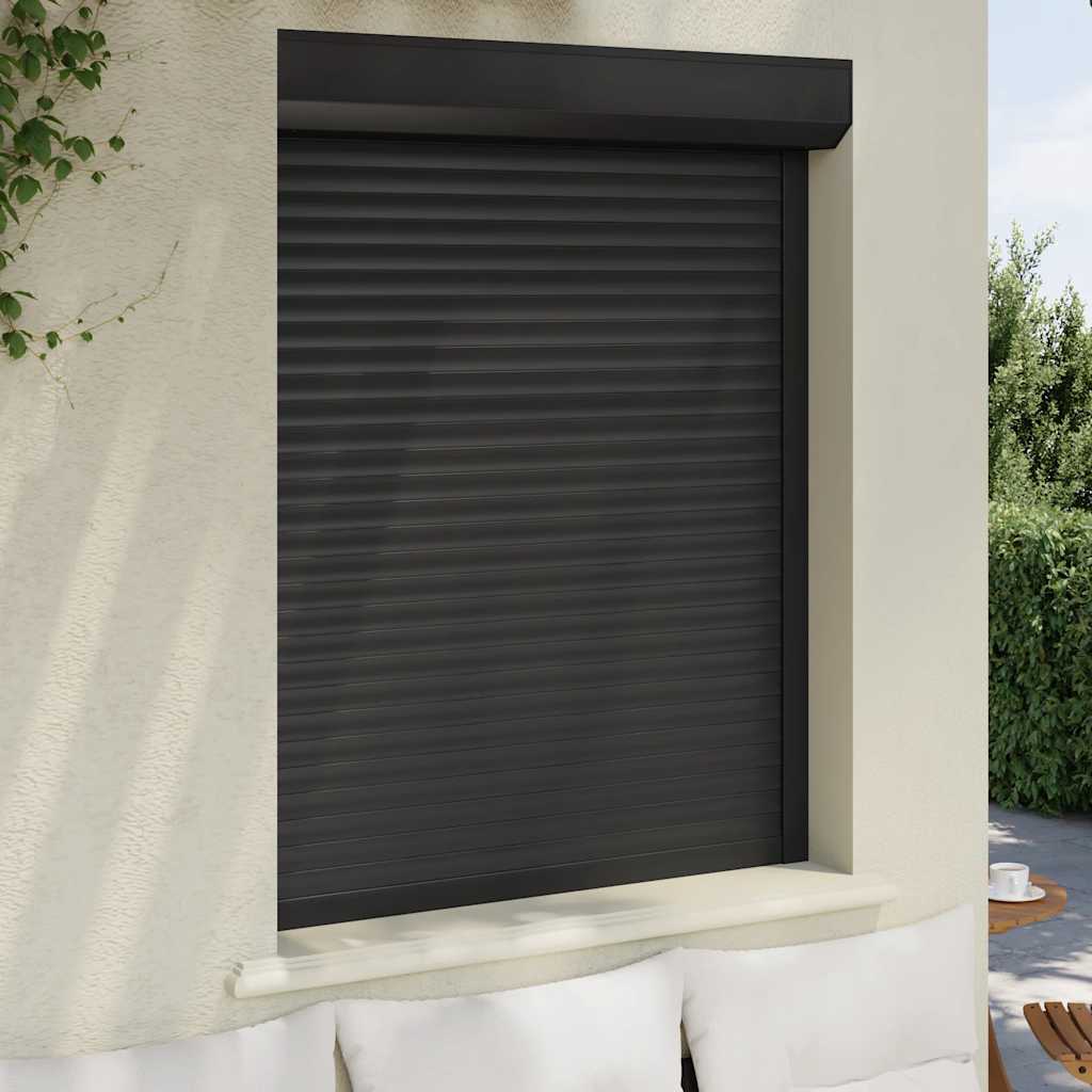 Vidaxl Roller Shutter 100x130 cm Aluminium -Anthrazit -ausgelöst