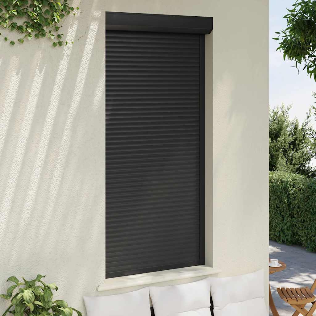 Vidaxl Roller Shutter 100x210 cm Aluminium -Anthrazit -ausgelöst