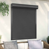 Vidaxl Roller Shutter 110x130 cm Aluminium Anthhacite -Colored