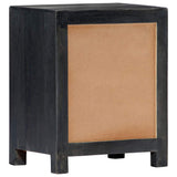 Vidaxl nachtkastje handgesneden 40x30x50 cm massief mangohout grijs