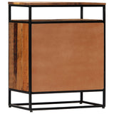 Vidaxl bijzetkast 60x35x76 cm massief gerecycled hout en staal