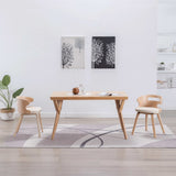 Vidaxl eetkamerstoelen 2 st gebogen hout en kunstleer crèmekleurig