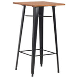 Vidaxl 3-delige barset staal zwart