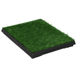 Vidaxl Pet Wilet con bidone e erba artificiale 63x50x7 cm verde