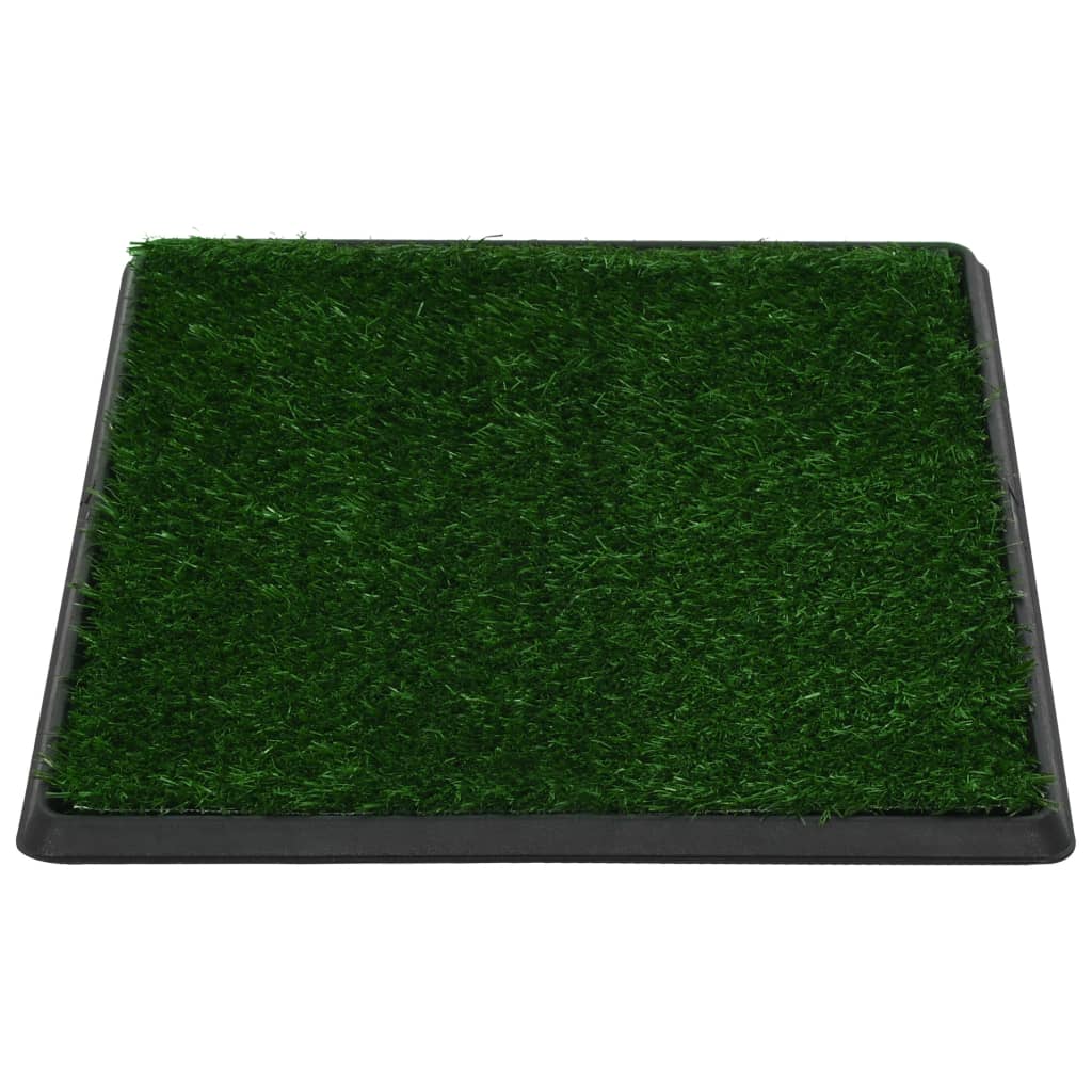 Vidaxl Pet Wilet con bidone e erba artificiale 64x51x3 cm verde