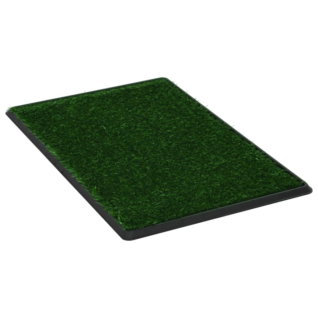 Vidaxl Pet toilet with bin and artificial grass 76x51x3 cm green