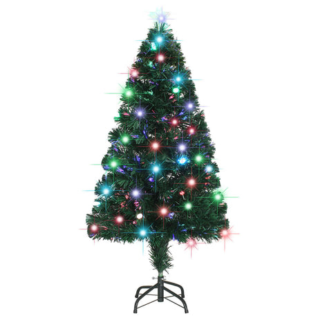 Vidaxl Weihnachtsbaum mit LED und Standard 120 cm Faser -Optik