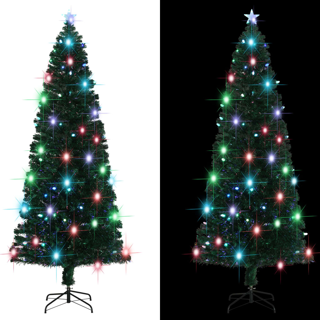 Albero di Natale Vidaxl con LED e fibra ottica standard da 240 cm