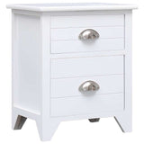 Vidaxl nachtkastje 38x28x45 cm paulowniahout wit
