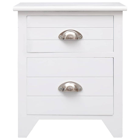 Vidaxl nachtkastje 38x28x45 cm paulowniahout wit