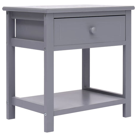 Vidaxl nachtkastje 40x29x42 cm paulowniahout grijs