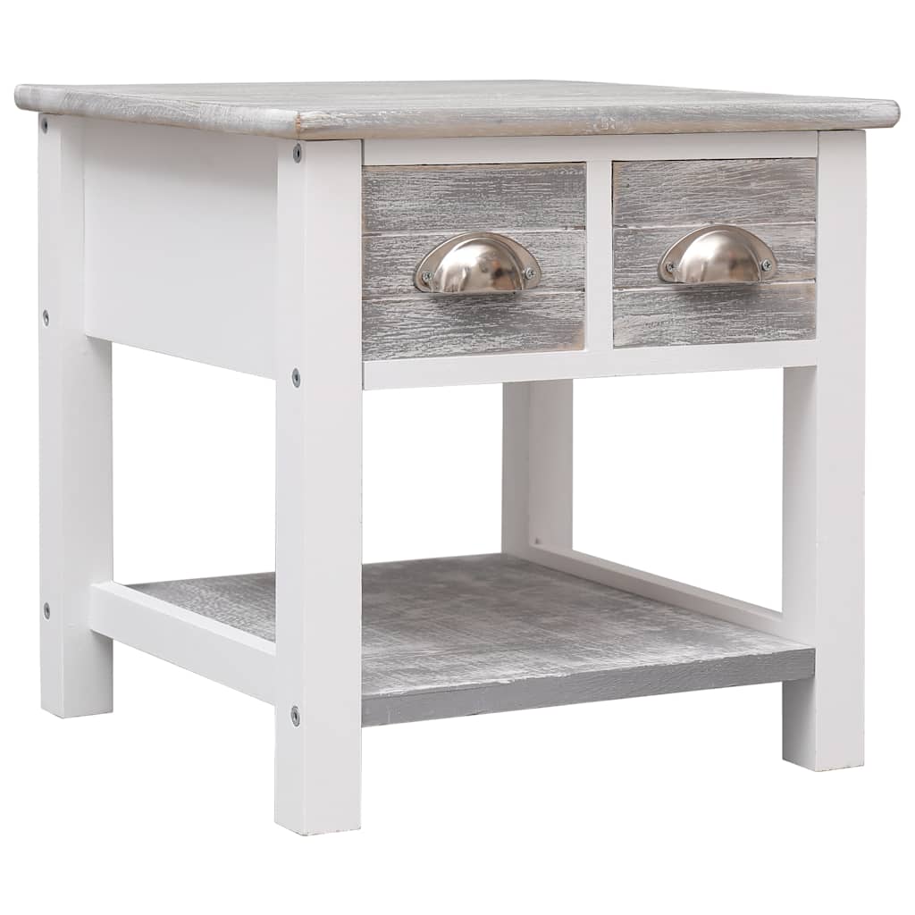 Vidaxl bijzettafel 40x40x40 cm paulowniahout grijs