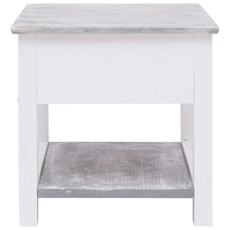 Vidaxl bijzettafel 40x40x40 cm paulowniahout grijs