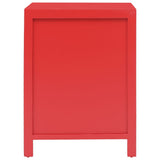Vidaxl nachtkastje 38x28x52 cm paulowniahout rood