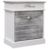 VidaXL shoe cabinet 50x28x58 cm Paulowniahout Gray