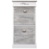 Vidaxl Cabinet da scarpe 50x28x98 cm paulownahout grigio