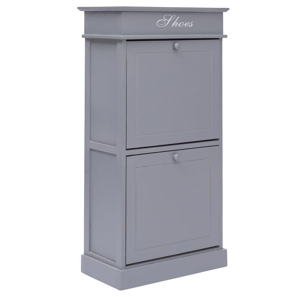 Vidaxl Shoe cabinet 50x28x98 cm Paulowniahout Gray