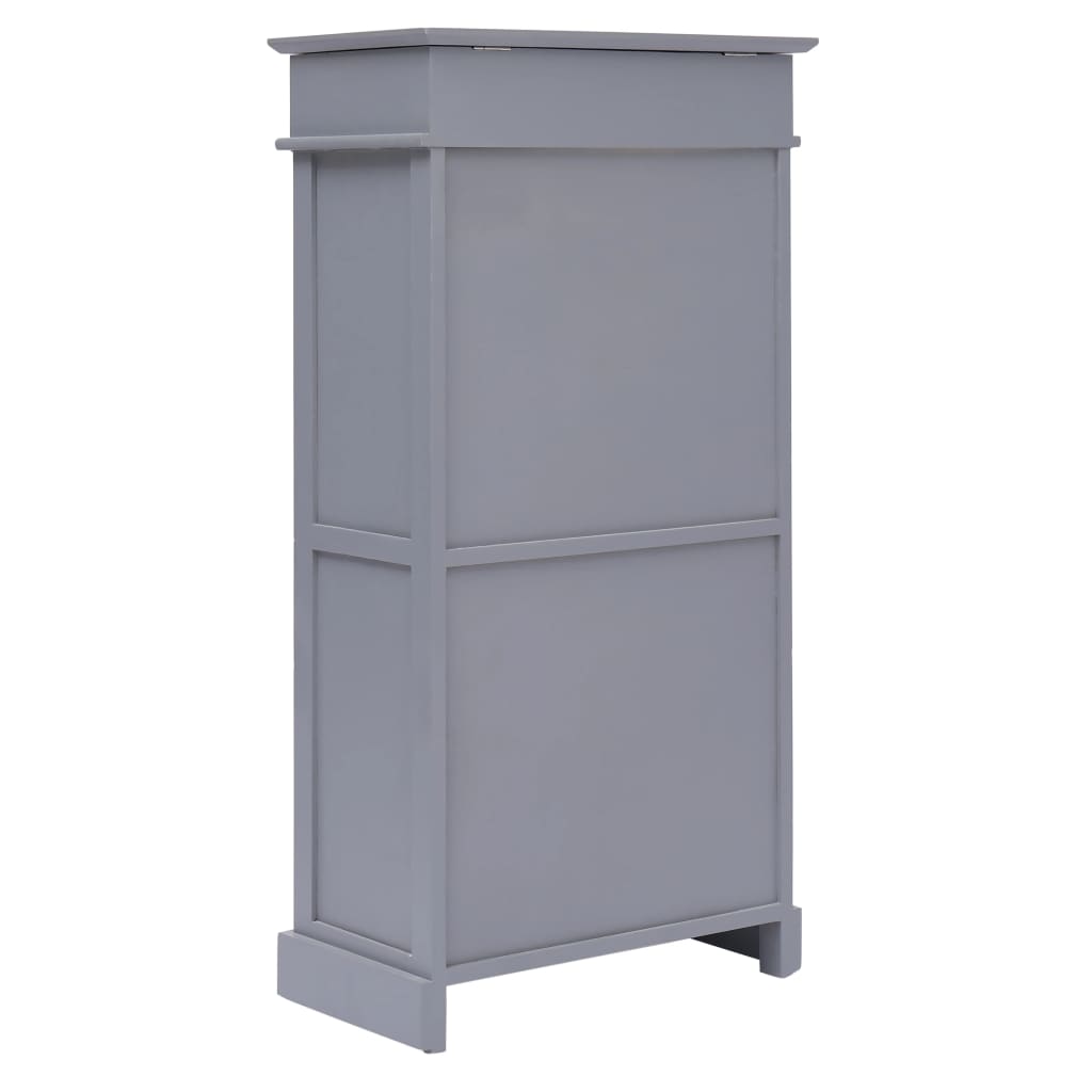 Gabinete de zapatos Vidaxl 50x28x98 cm Paulowniahout Gray