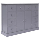 Vidaxl dressoir met 10 lades 113x30x79 cm hout grijs