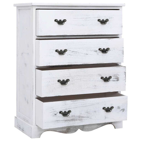 Vidaxl ladekast 60x30x75 cm hout wit