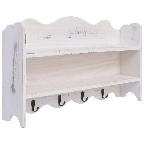 Vidaxx Wandgarderobe 50x10x30 cm Holz weiß