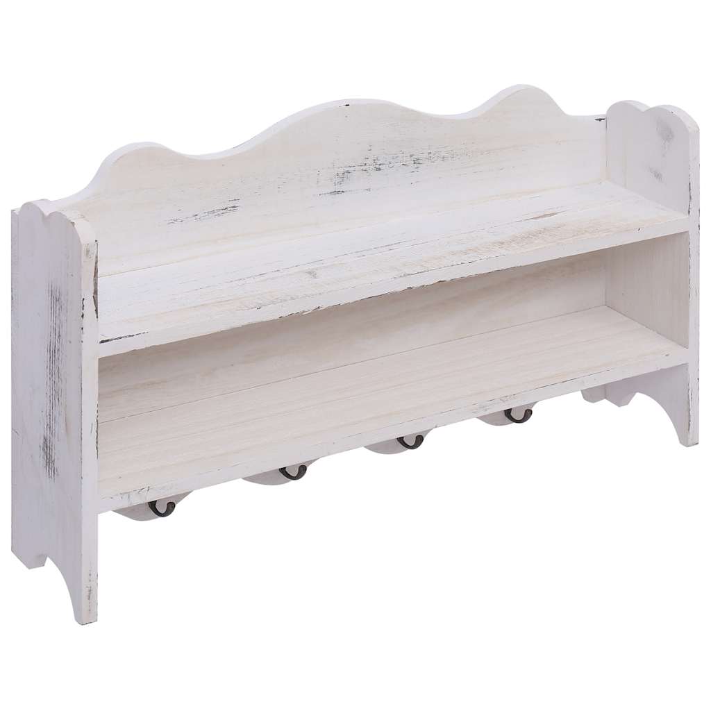 Vidaxx Wandgarderobe 50x10x30 cm Holz weiß